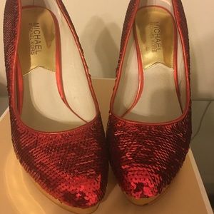 Michael Kors Red Sequin heels